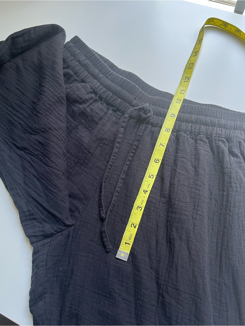 Pact Double Gauze Tapered Pull On Pants 100% Organic Cotton Black Medium - Picture 10 of 11